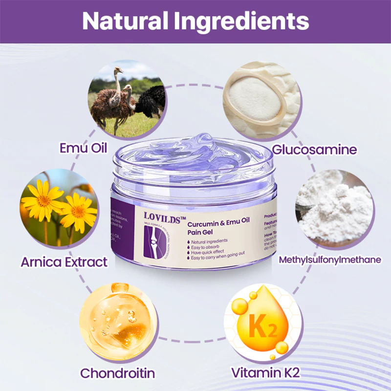 LOVILDS™ Curcumin & Emu Oil Pain Gel – 🏥Backed by US Osteopathic Experts