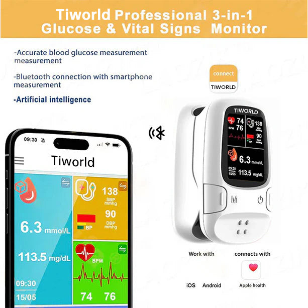 🔥Christmas Special🎁-Tiworld™ Develops Newly Launched Non-Invasive Smart Glucose Meter 🔥made in the USA🔥