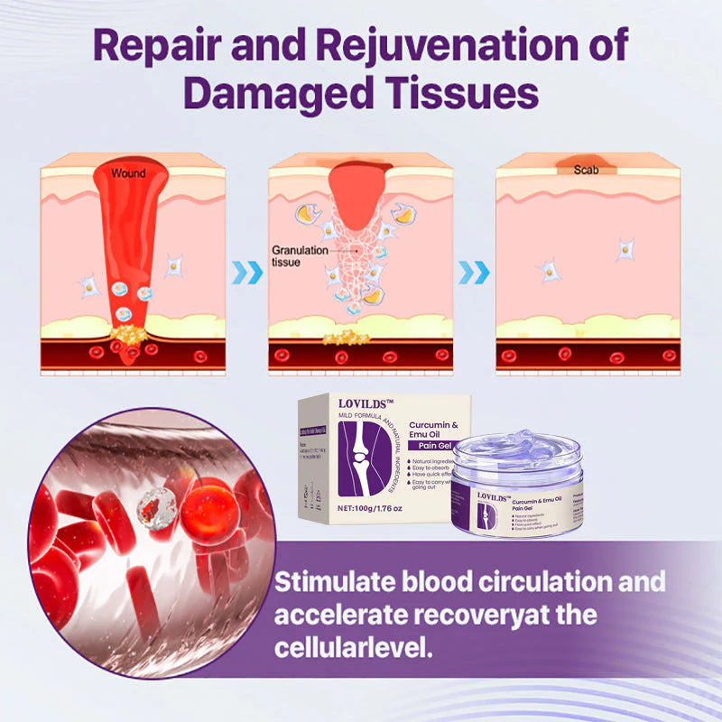 LOVILDS™ Curcumin & Emu Oil Pain Gel – 🏥Backed by US Osteopathic Experts