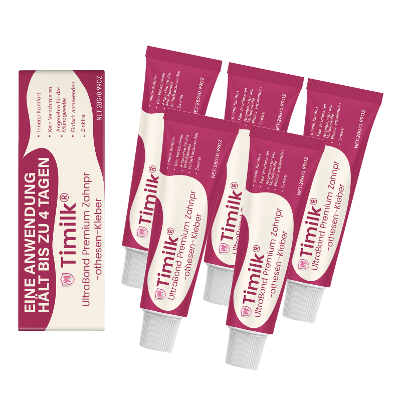 Timilk® UltraBond Premium Denture Adhesive 🔥 FDA Certified (Clinically Proven 4-Day Hold for Secure, Comfortable & Zinc-Free Denture Fit