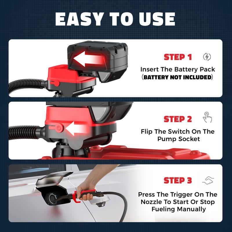 🔥First 100 :2nd ltem 60% Off🔥Cordless Fuel Transfer Pump Compatible with DeWalt 20V & Milwaukee 18V Batteries