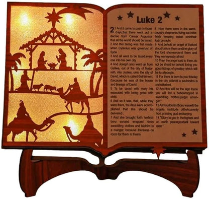 🔥Limited Time 50% OFF🔥LED Lighted Christian Nativity Wooden Ornament