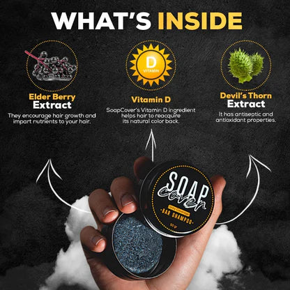 🔥First 100 :2nd ltem 60% Off🔥Gray Gone Bar Shampoo