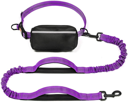 Multifunctional running waist bag-pet leash