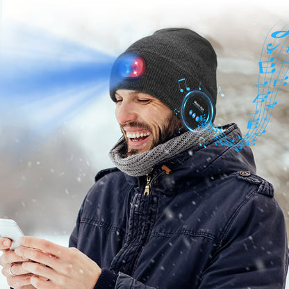 💥This Week's Special Price $19.99🎁— Gift Bluetooth Beanie with LED Headlight and Removable Speakers❄️