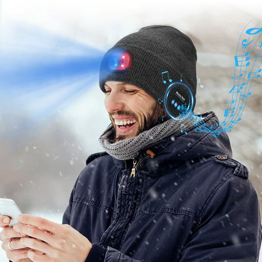 💥This Week's Special Price $19.99🎁— Gift Bluetooth Beanie with LED Headlight and Removable Speakers❄️