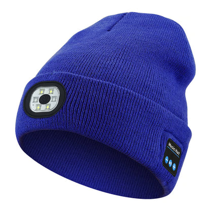 💥This Week's Special Price $19.99🎁— Gift Bluetooth Beanie with LED Headlight and Removable Speakers❄️